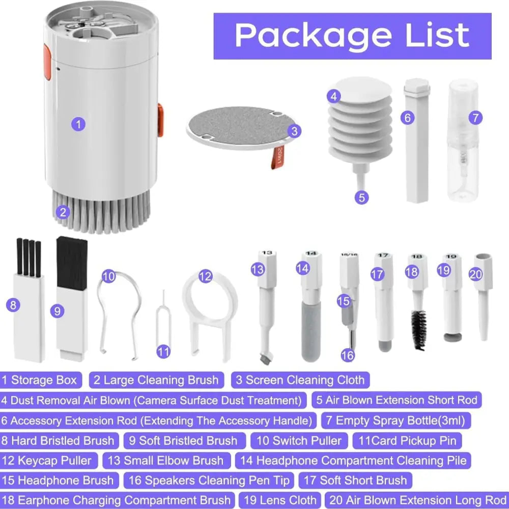 20-in-1 Electronics Cleaning Kit for Laptop Keyboard Phone Screen AirPods & Camera