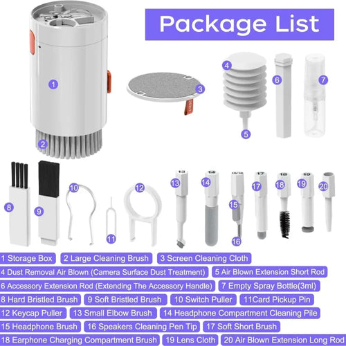 20-in-1 Electronics Cleaning Kit for Laptop Keyboard Phone Screen AirPods & Camera