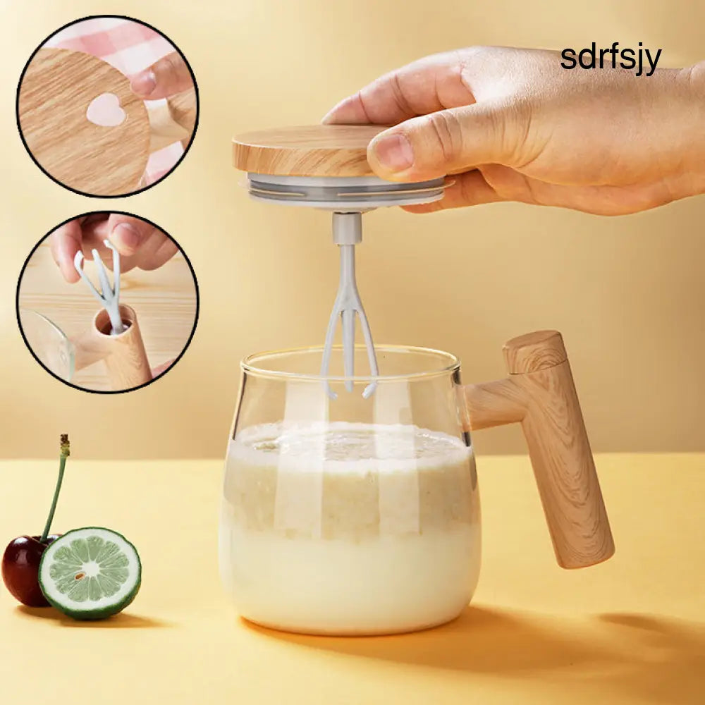 400ML Self Stirring Coffee Mug Electric Mixing Glass Coffee CupHigh Speed Fast Automatic Coffee Cup For Gyms Dining
