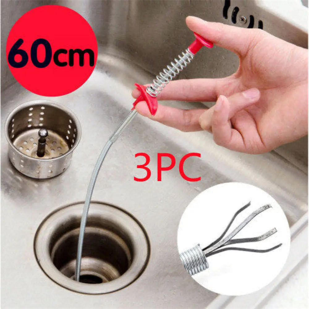 60CM Sewer Dredger Spring Pipe Dredging Tool Household Hair Cleaner Drain Clog Remover Cleaning Tools Household For
