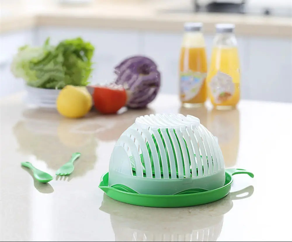 Creative Salad Cutter Fruit and Vegetable Cutter - Green