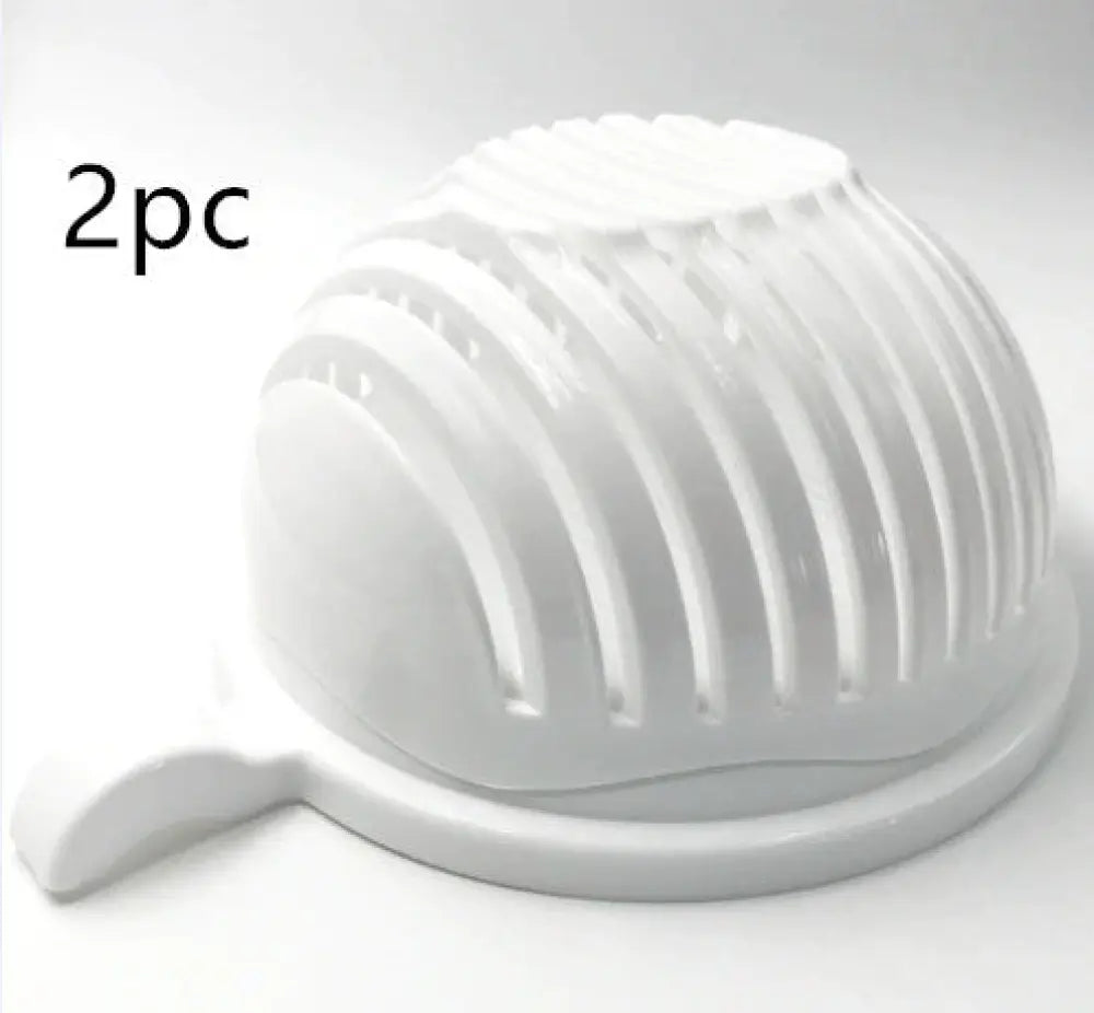 Creative Salad Cutter Fruit and Vegetable Cutter - White2pc