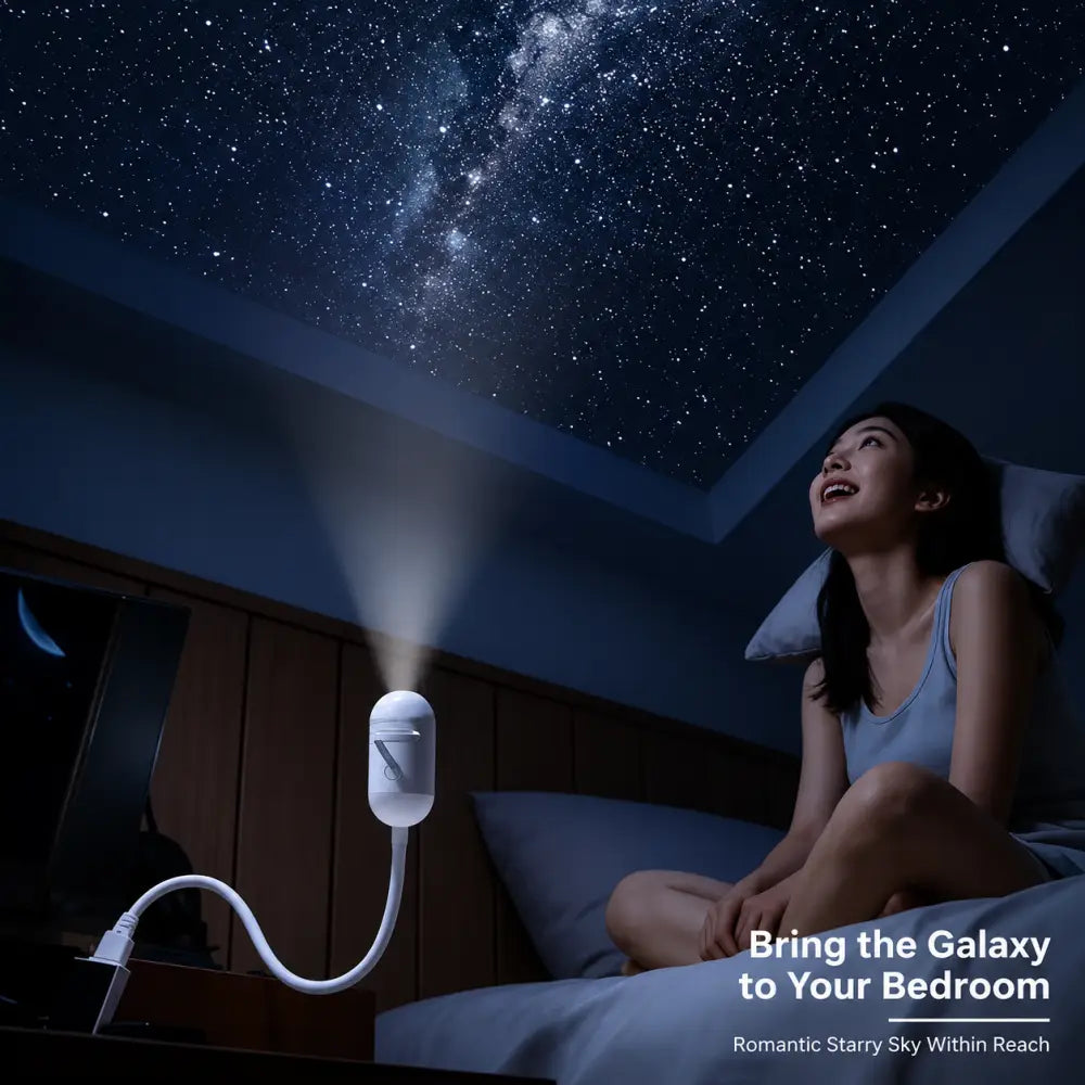 Galaxy Star Projector Night Light | LED USB Projector for Bedroom & Room Decor - projector