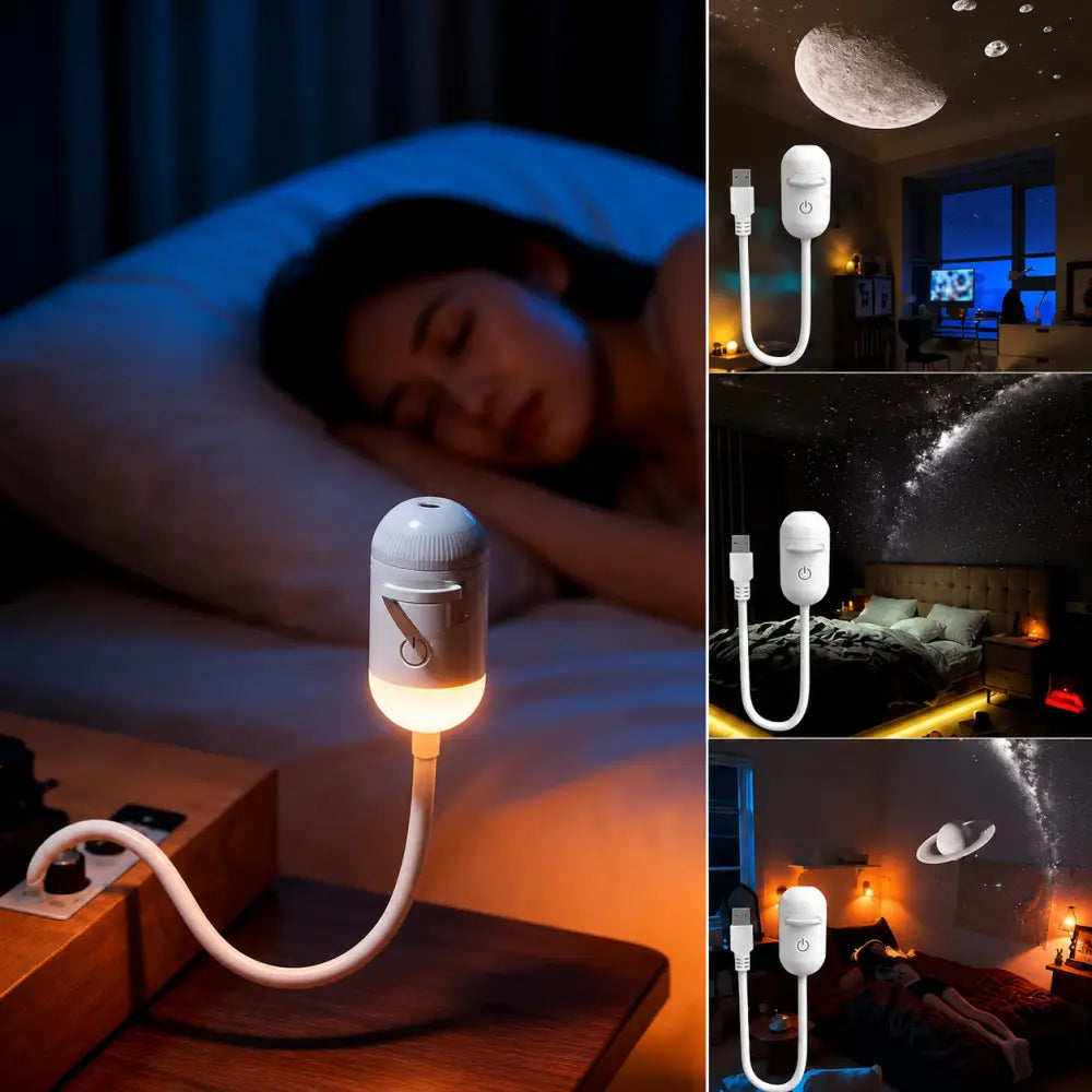 Galaxy Star Projector Night Light | LED USB Projector for Bedroom & Room Decor - projector