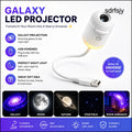 Galaxy Star Projector Night Light | LED USB Projector for Bedroom & Room Decor - with 1 Films / White - projector