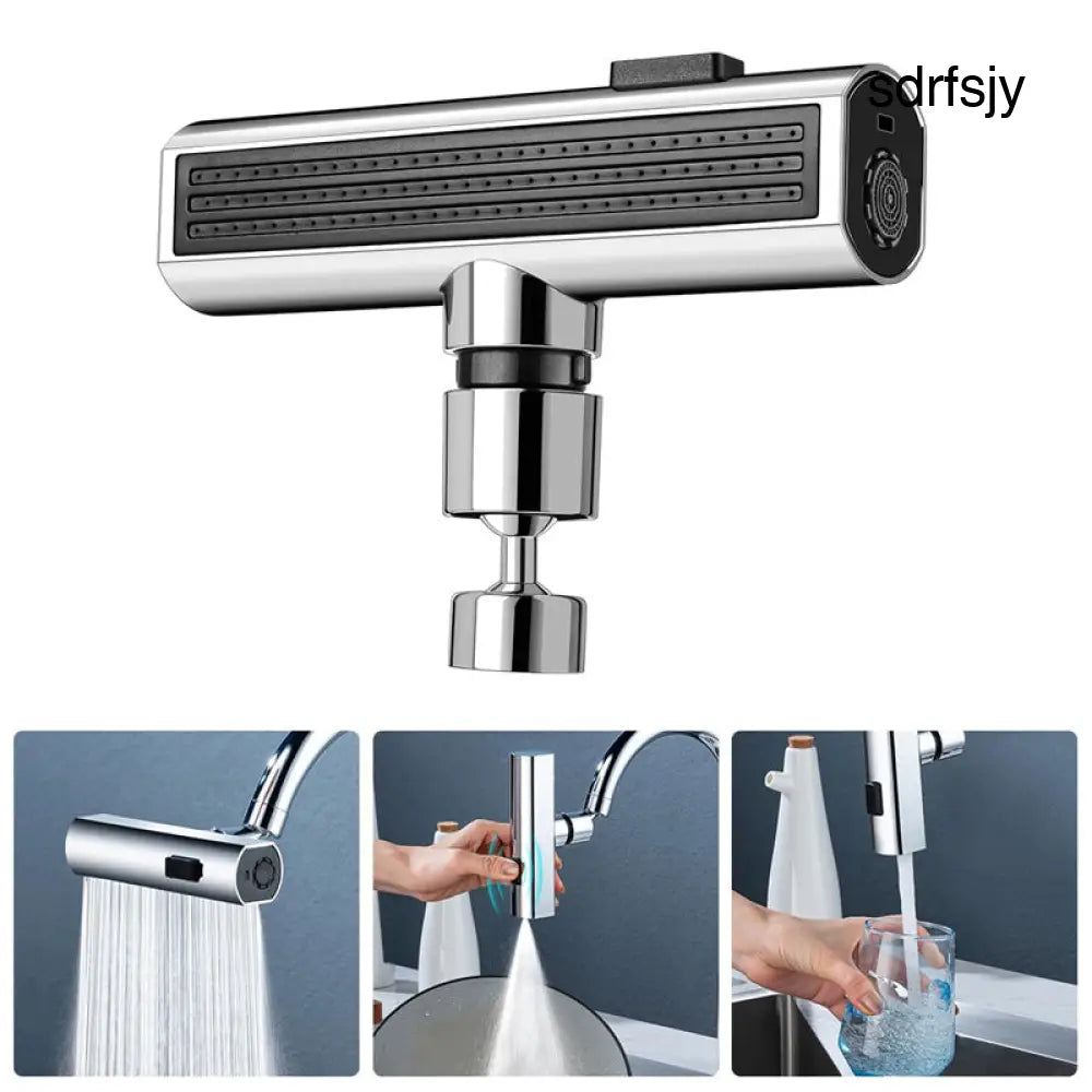 Kitchen Faucet Waterfall Outlet Splash Proof Universal Rotating Bubbler Multifunctional Water Nozzle Extension Kitchen
