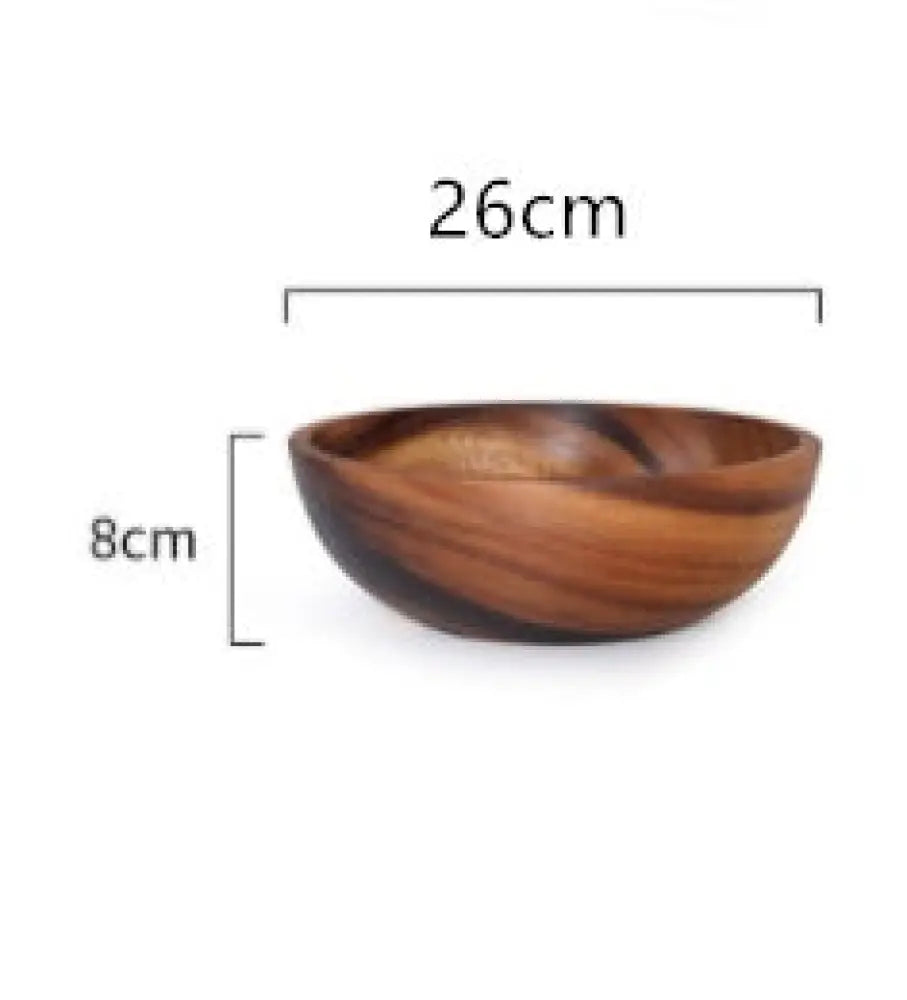 Kitchen Natural Wooden Bowl Household Fruit Bowl Salad Bowl For Home Restaurant Food Container Wooden Utensils Note The