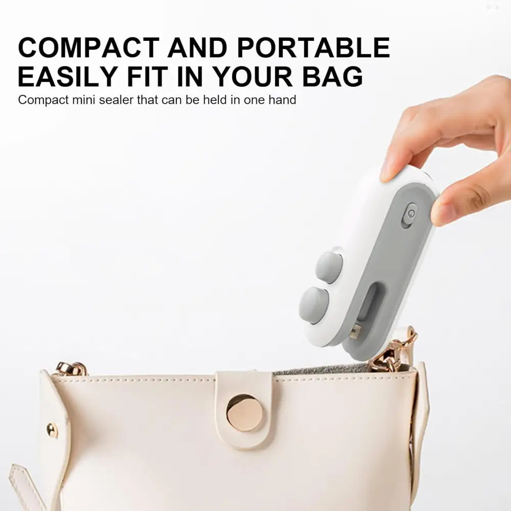 Mini Bag Sealer 2-in-1 Heat Sealer & Cutter USB Rechargeable for Food Storage Bags - seal and cutter