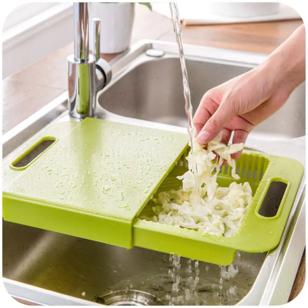 Multifunction Kitchen Chopping Blocks Sinks Drain Basket Cutting Board Vegetable Meat Tools Kitchen Accessories