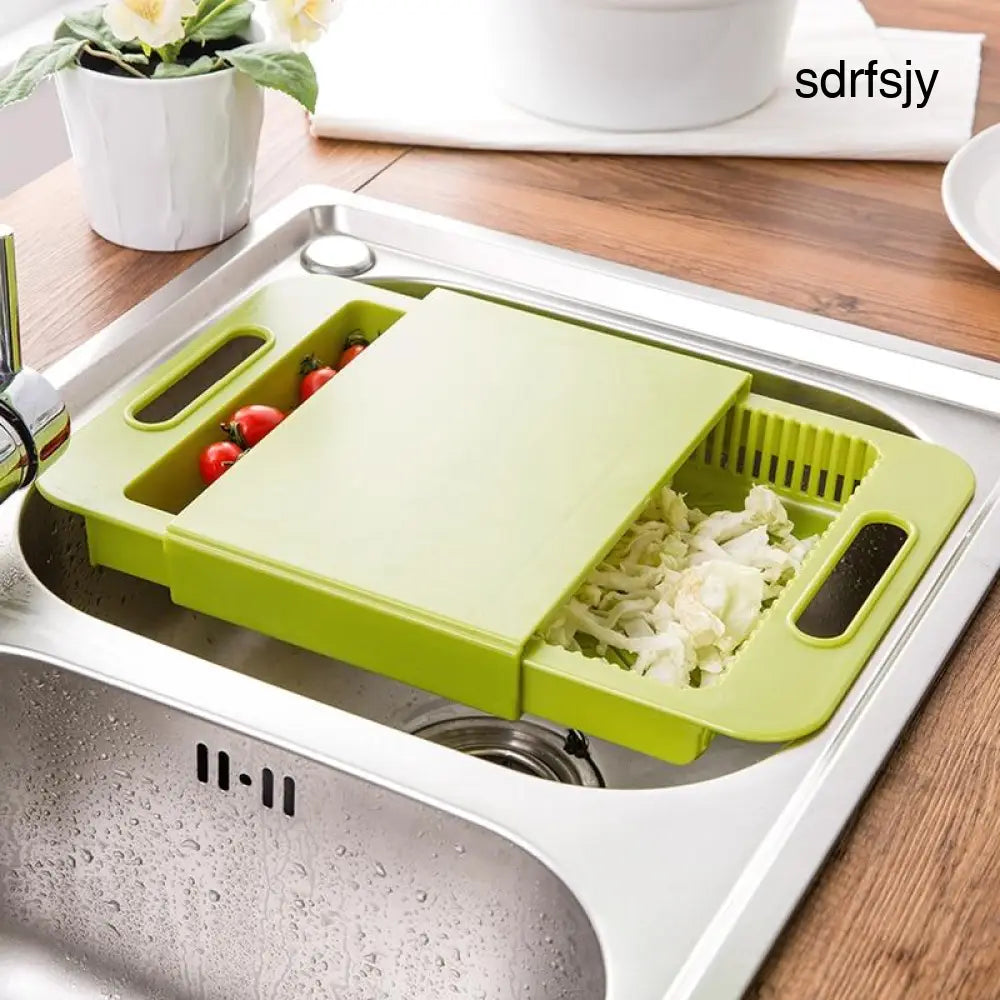 Multifunction Kitchen Chopping Blocks Sinks Drain Basket Cutting Board Vegetable Meat Tools Kitchen Accessories
