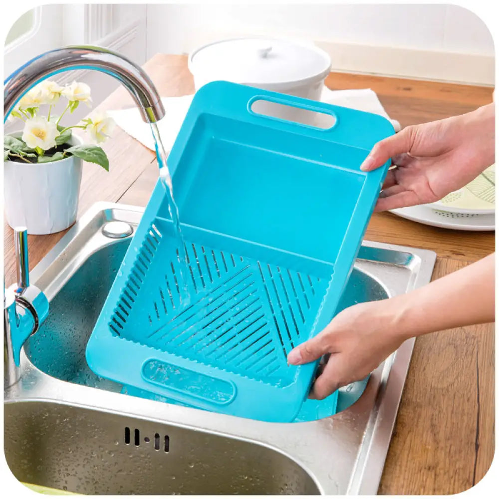 Multifunction Kitchen Chopping Blocks Sinks Drain Basket Cutting Board Vegetable Meat Tools Kitchen Accessories