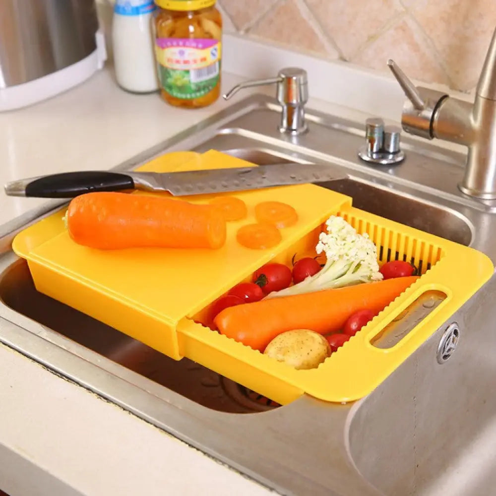 Multifunction Kitchen Chopping Blocks Sinks Drain Basket Cutting Board Vegetable Meat Tools Kitchen Accessories
