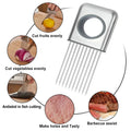 Onion Holder Slicer Vegetable Tools Tomato Cutter Stainless Steel Kitchen Gadget - default - 5