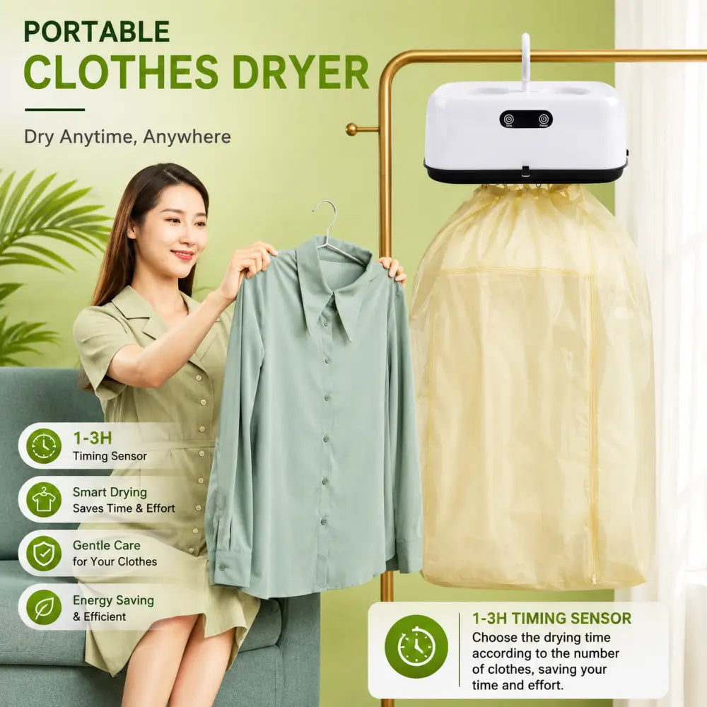 Portable Foldable Clothes Dryer Rack | Space Saving Laundry Drying Stand for Home & Travel - clothes dryer