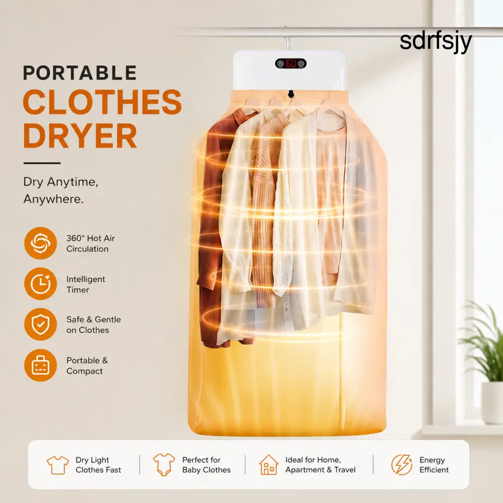 Portable Foldable Clothes Dryer Rack | Space Saving Laundry Drying Stand for Home & Travel - clothes dryer