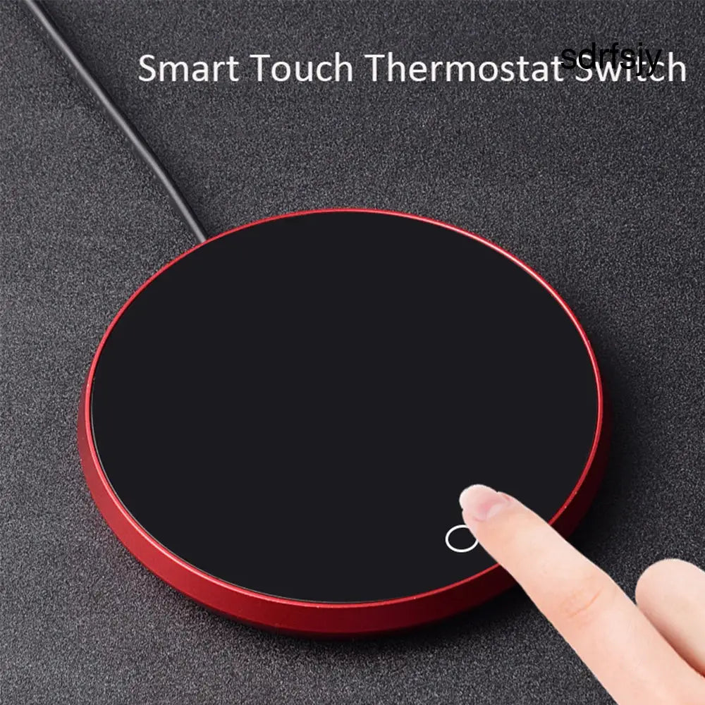 USB Coffee Mug Cup Warmer Milk Tea Water Cup Heating Electric Touch Pad Temperature Adjustable Hot Tea Maker Heater